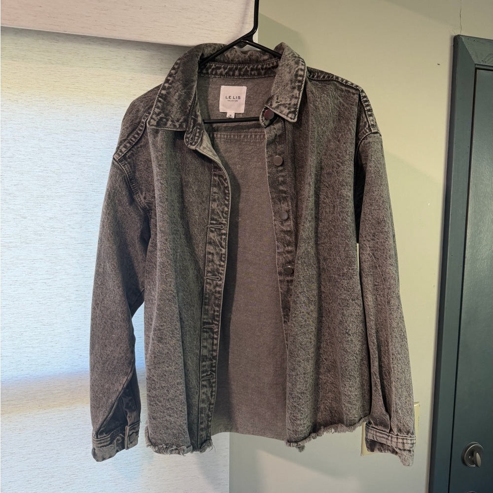 Le Lis Charcoal Jean Jacket